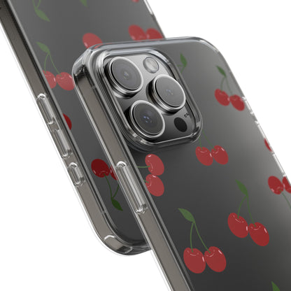 Random Cherry Pattern Clear Phone Case