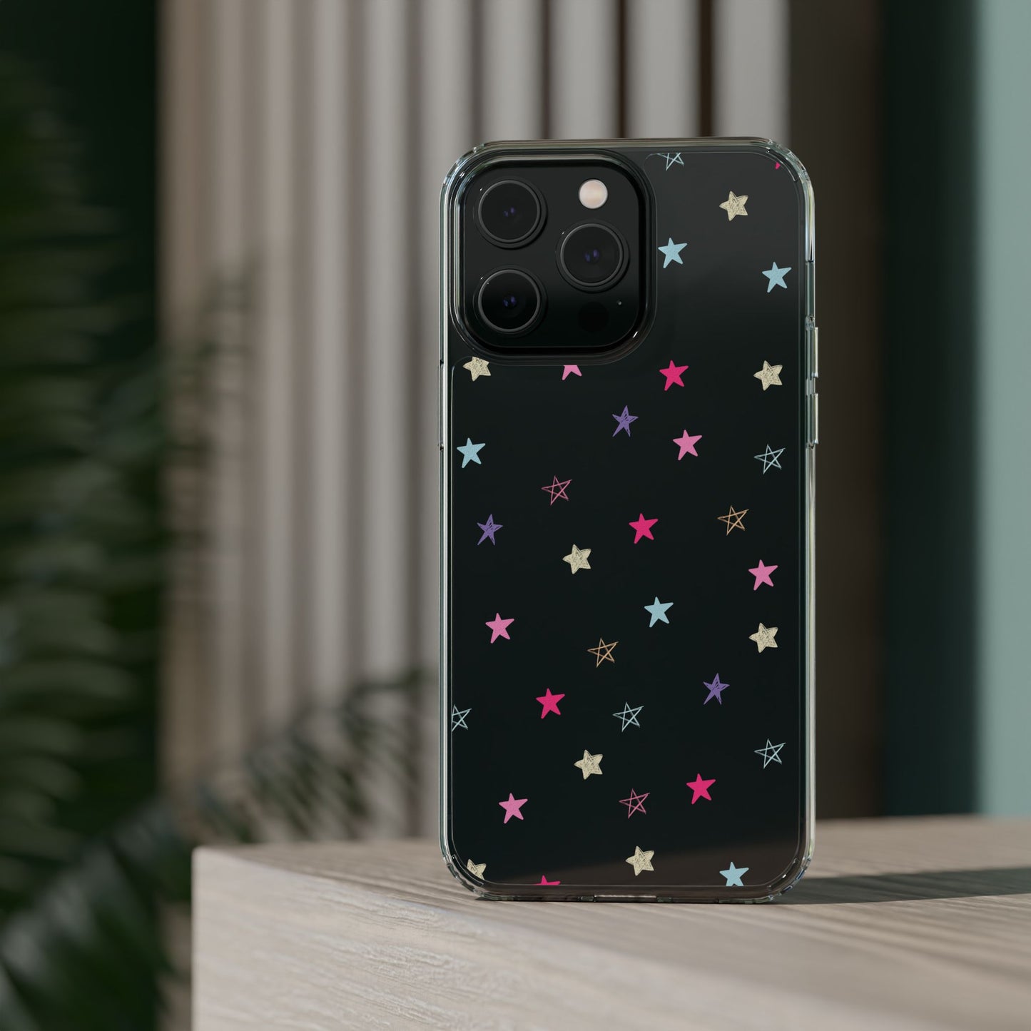 Star Pattern Clear Phone Case – Stylish & Durable Protection for Your Phone