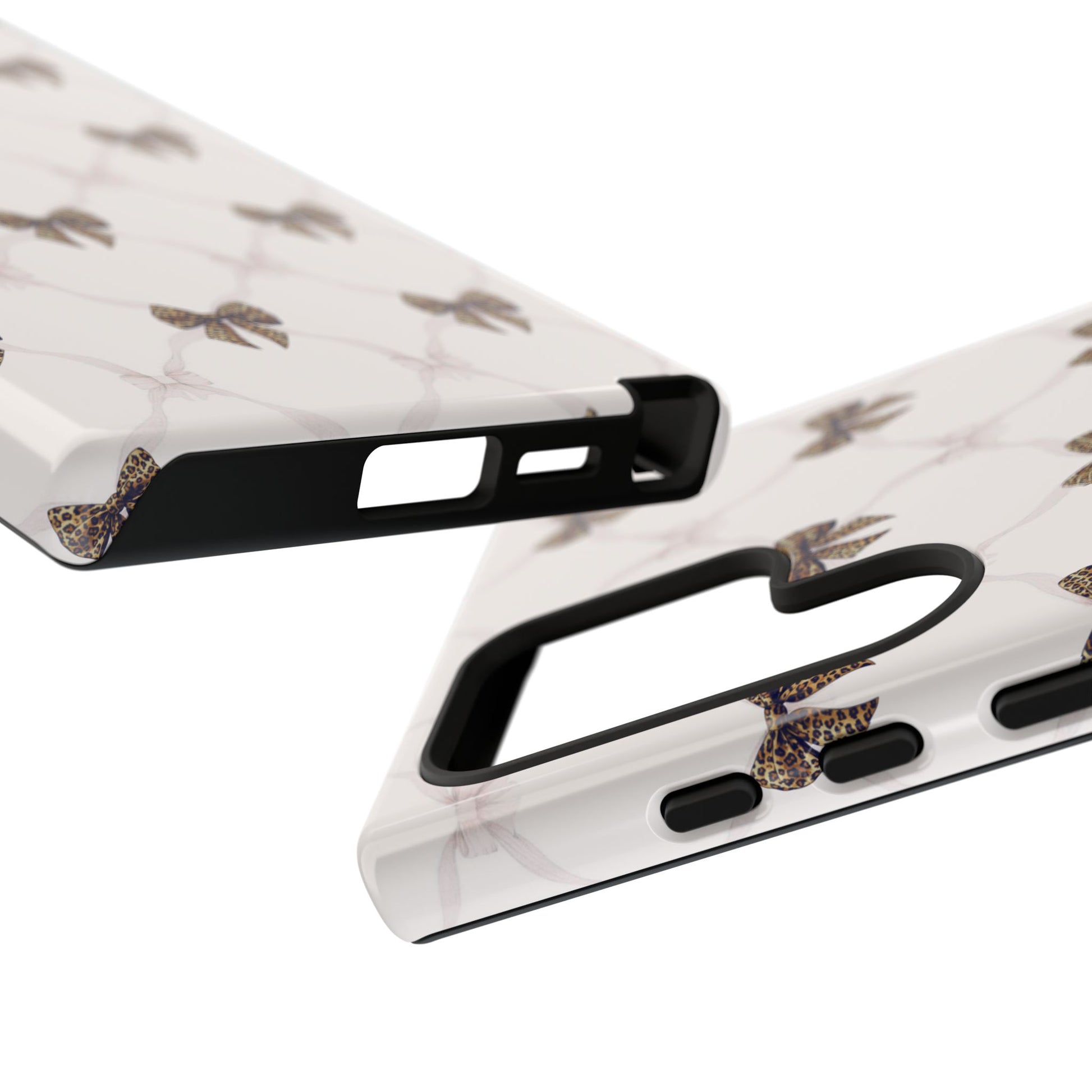 Chic Bow Pattern Phone Case | Elegant Clear Protective Case | Stylish iPhone & Samsung Cover - JGUS