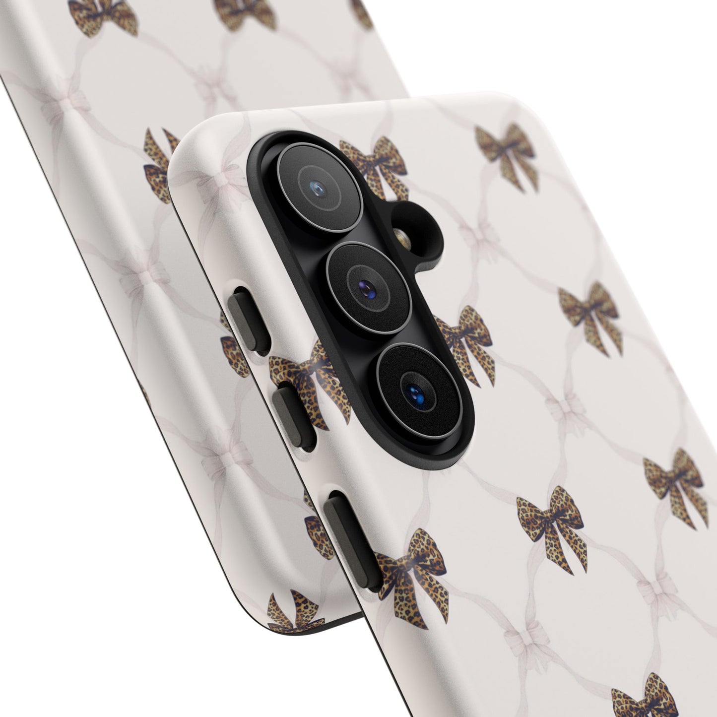 Chic Bow Pattern Phone Case | Elegant Clear Protective Case | Stylish iPhone & Samsung Cover - JGUS