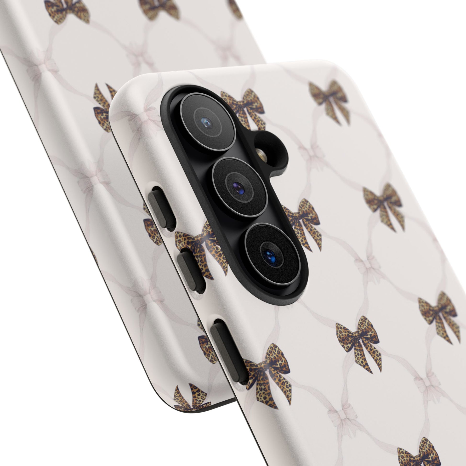 Chic Bow Pattern Phone Case | Elegant Clear Protective Case | Stylish iPhone & Samsung Cover - JGUS