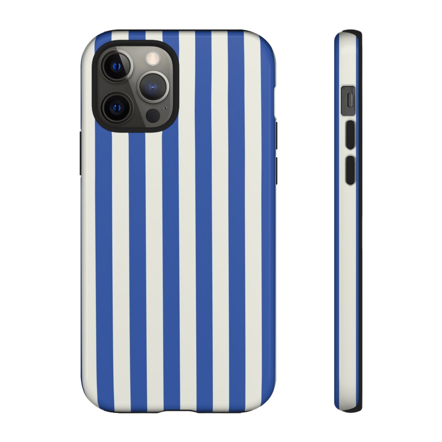 Title: Blue & White Stripe Phone Case – Classic Nautical Pattern for iPhone & Samsung - JGUS