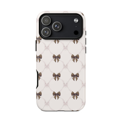 Chic Bow Pattern Phone Case | Elegant Clear Protective Case | Stylish iPhone & Samsung Cover - JGUS