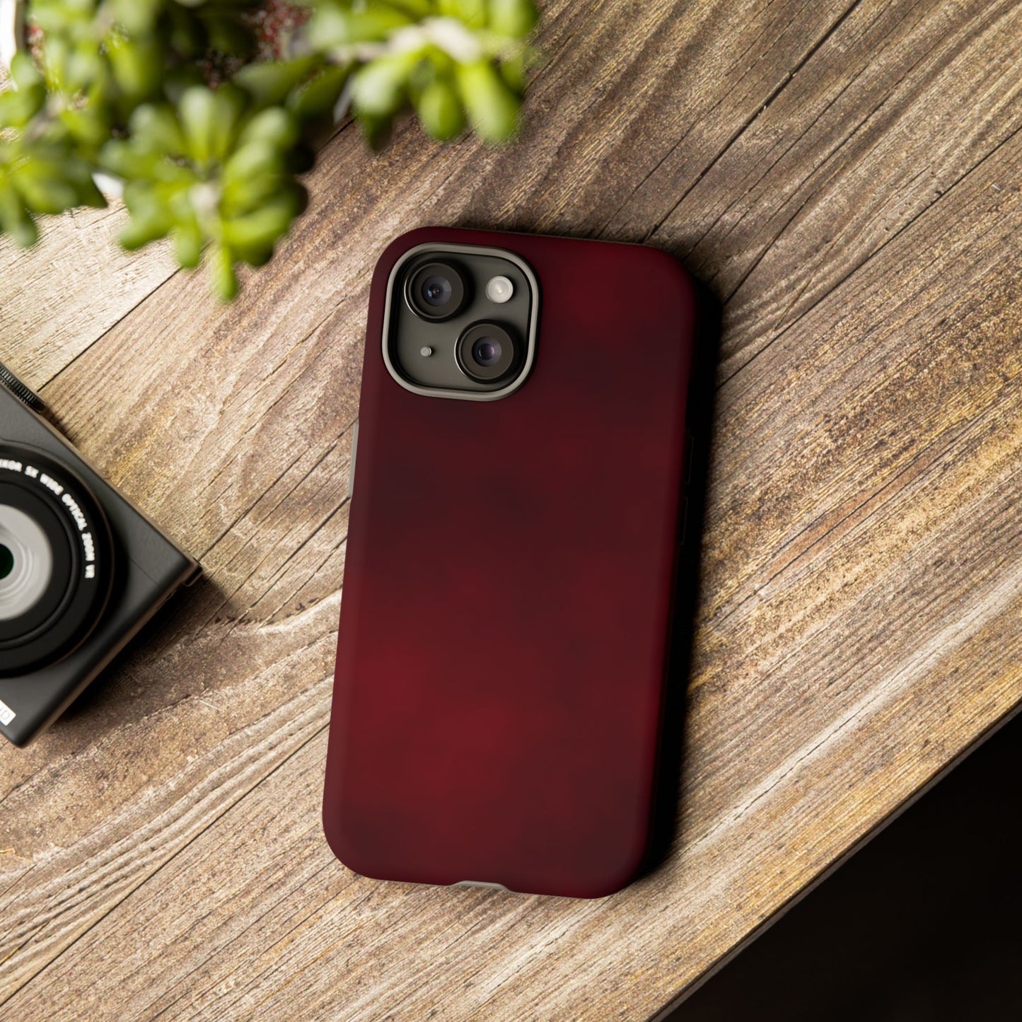 Vintage Burgundy Cherry Phone Case – Elegant Floral Design for iPhone 17 & Samsung Galaxy | Tough Protective Cover - JGUS
