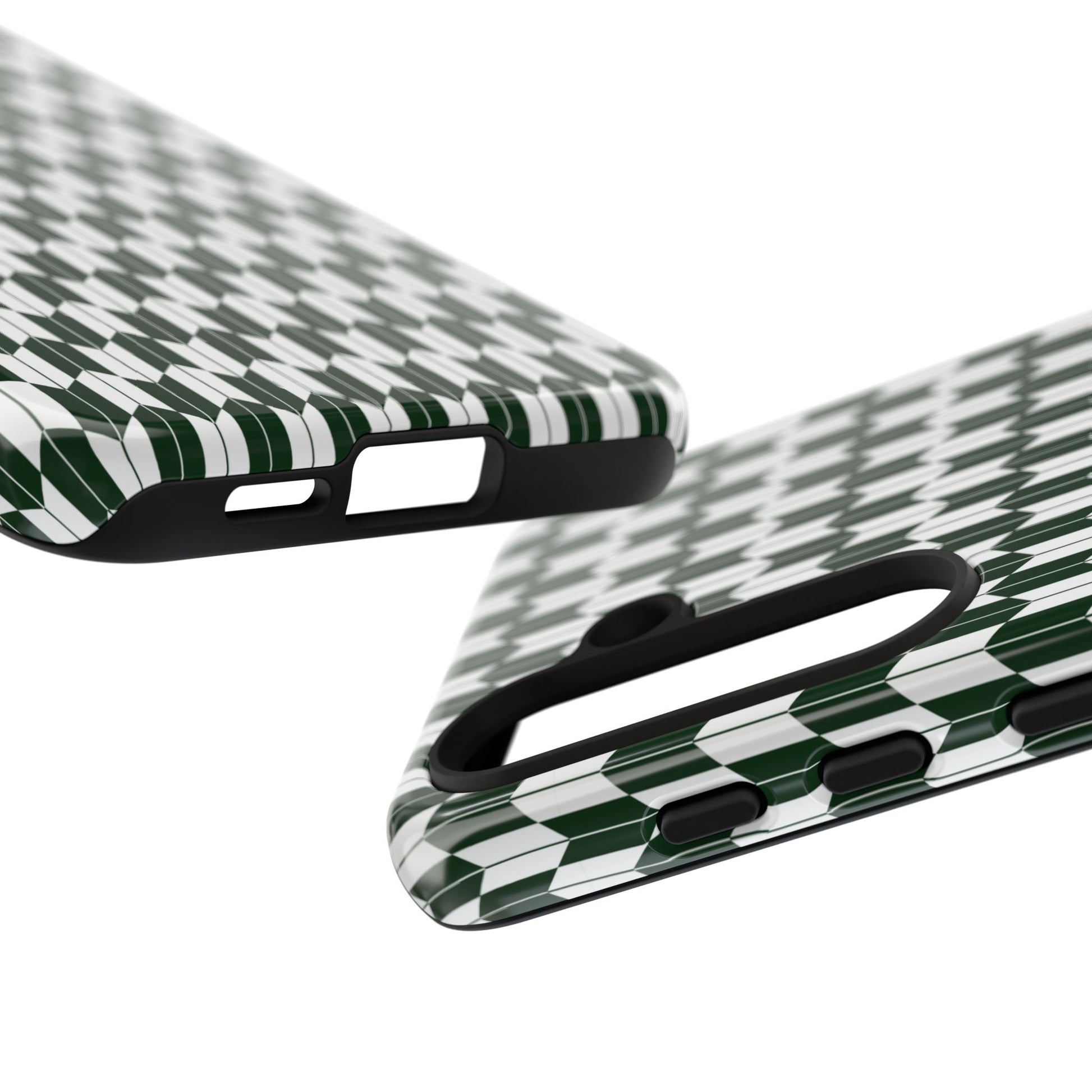 Green Harmony Geometric Phone Case – Durable, Slim, and MagSafe Compatible - JGUS