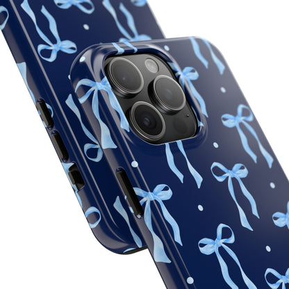 Bows and Blues Phone Case – Cute & Durable Bow Print Case for iPhone & Samsung