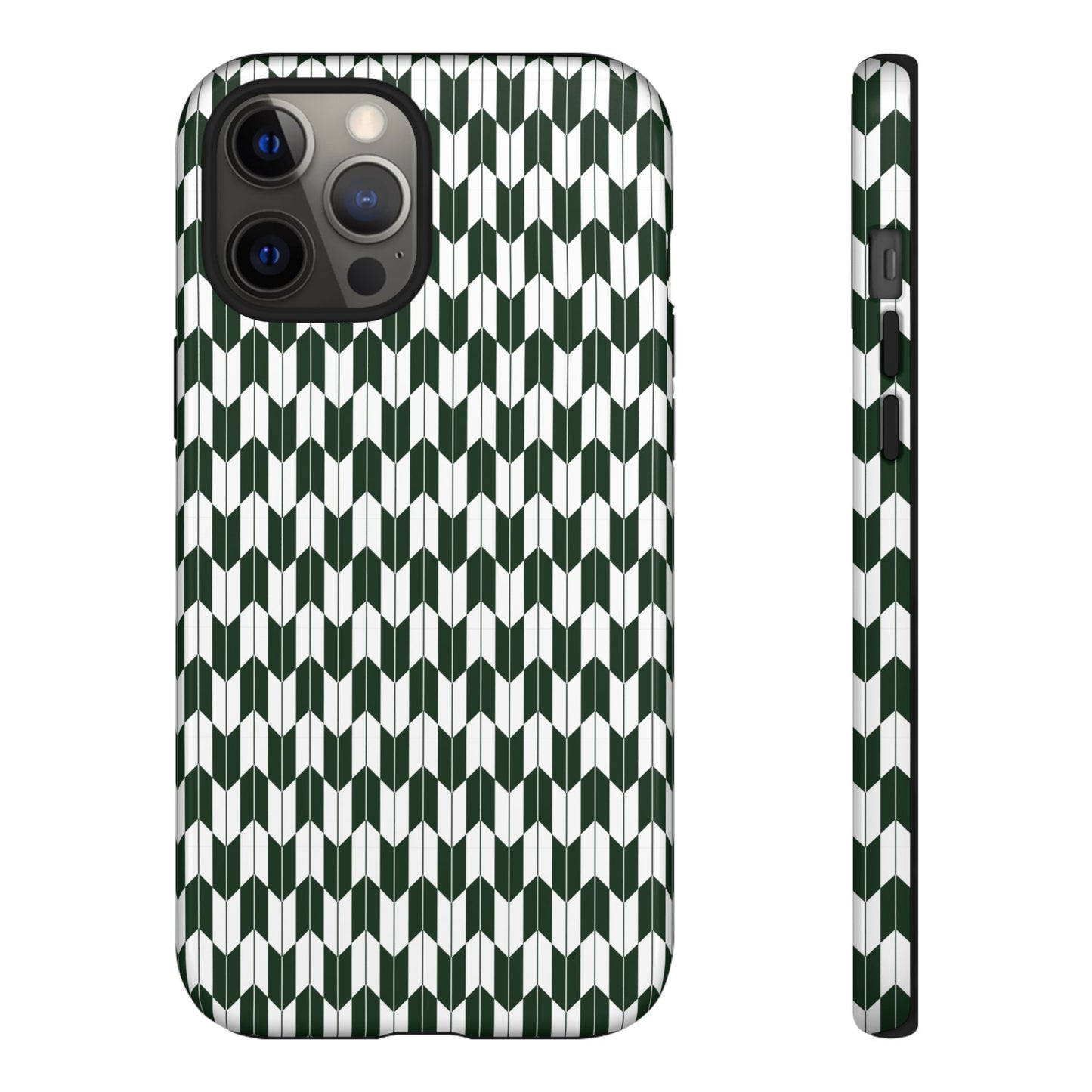 Green Harmony Geometric Phone Case – Durable, Slim, and MagSafe Compatible - JGUS