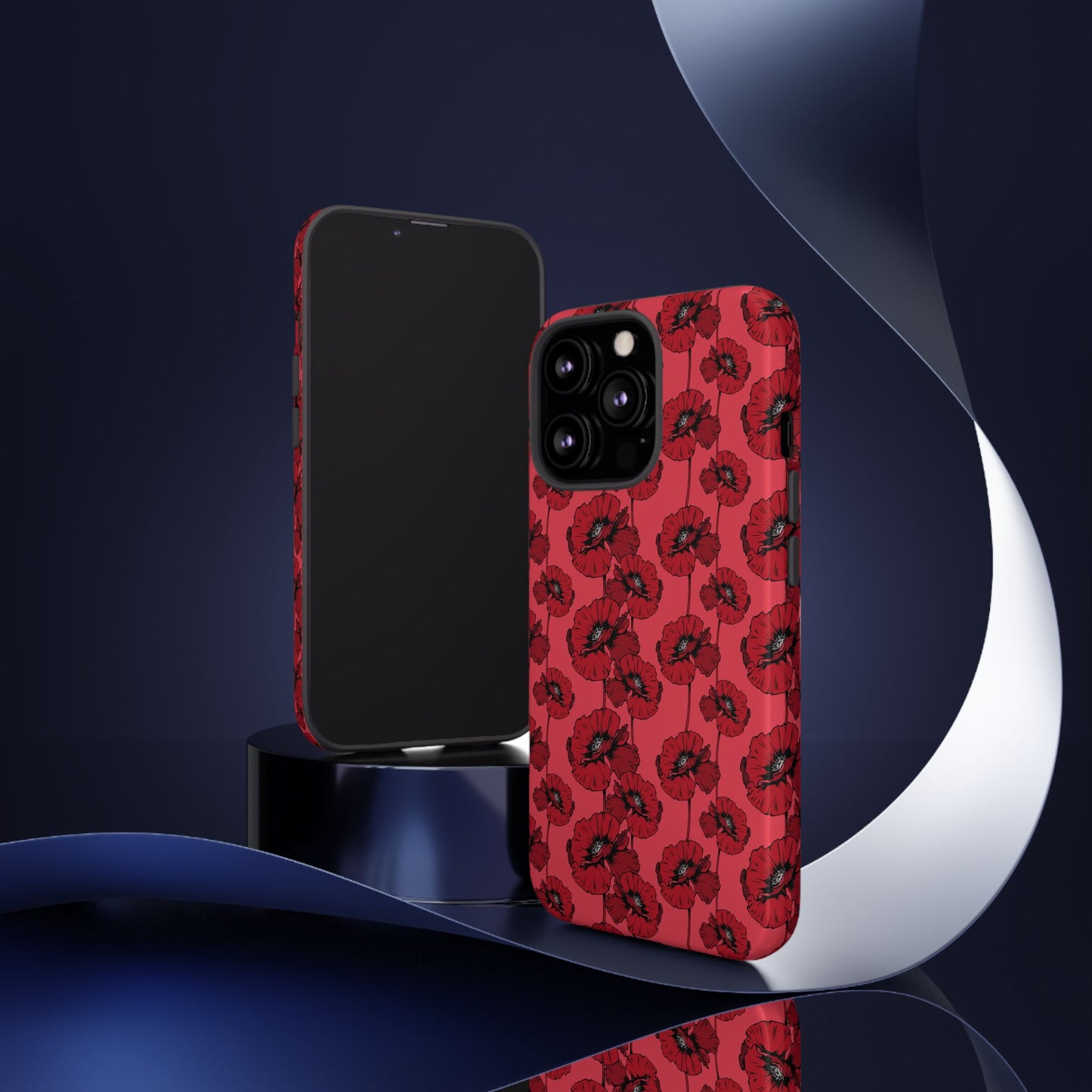 Red Poppy Phone Case for iPhone, Samsung & Google Pixel – Bold Floral Statement Aesthetic - JGUS