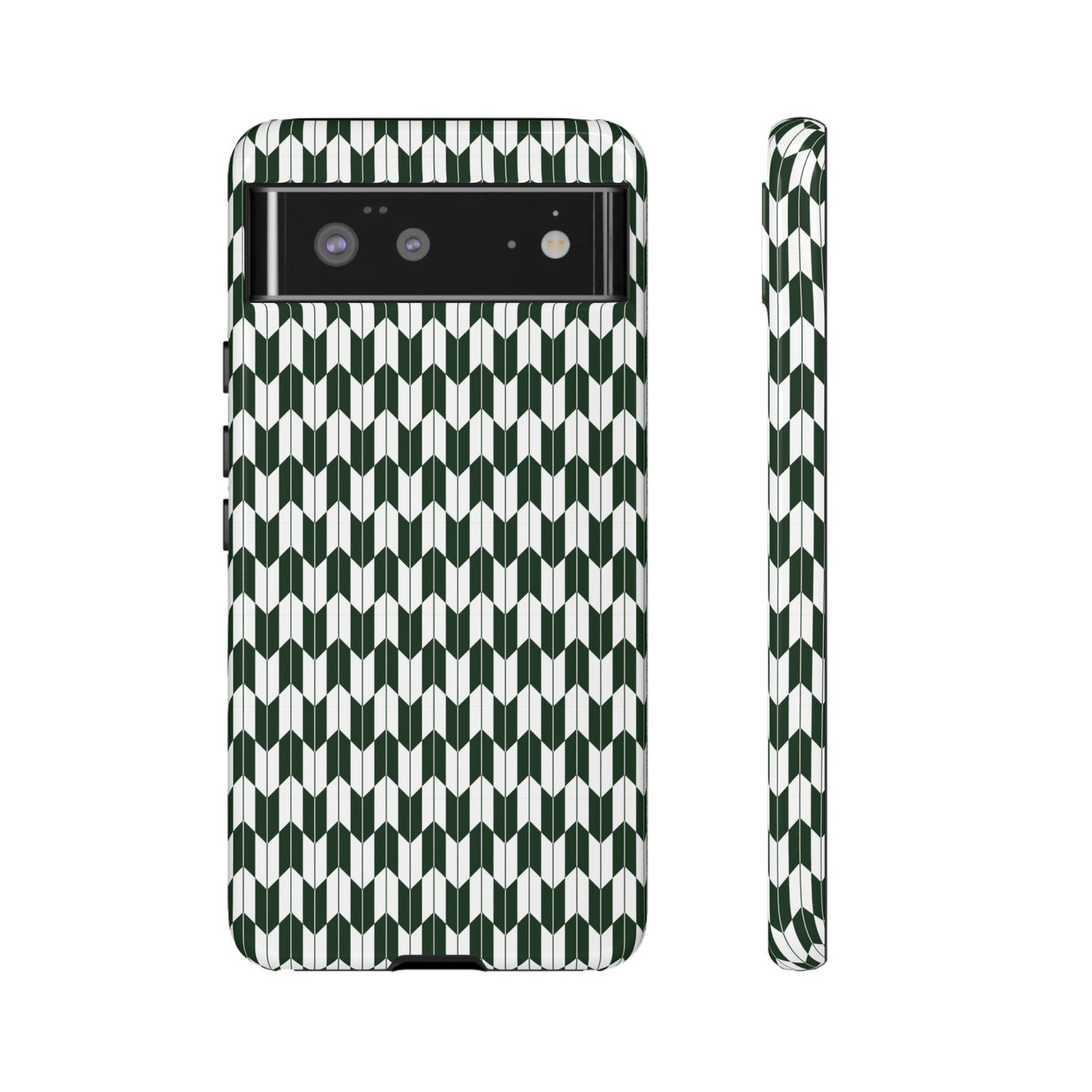 Green Harmony Geometric Phone Case – Durable, Slim, and MagSafe Compatible - JGUS
