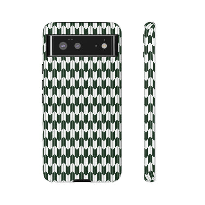 Green Harmony Geometric Phone Case – Durable, Slim, and MagSafe Compatible - JGUS