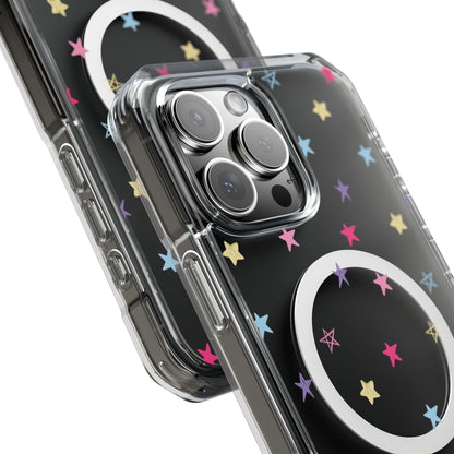 Star Pattern Clear Mag Safe Case, Magnetic Clear Impact Case