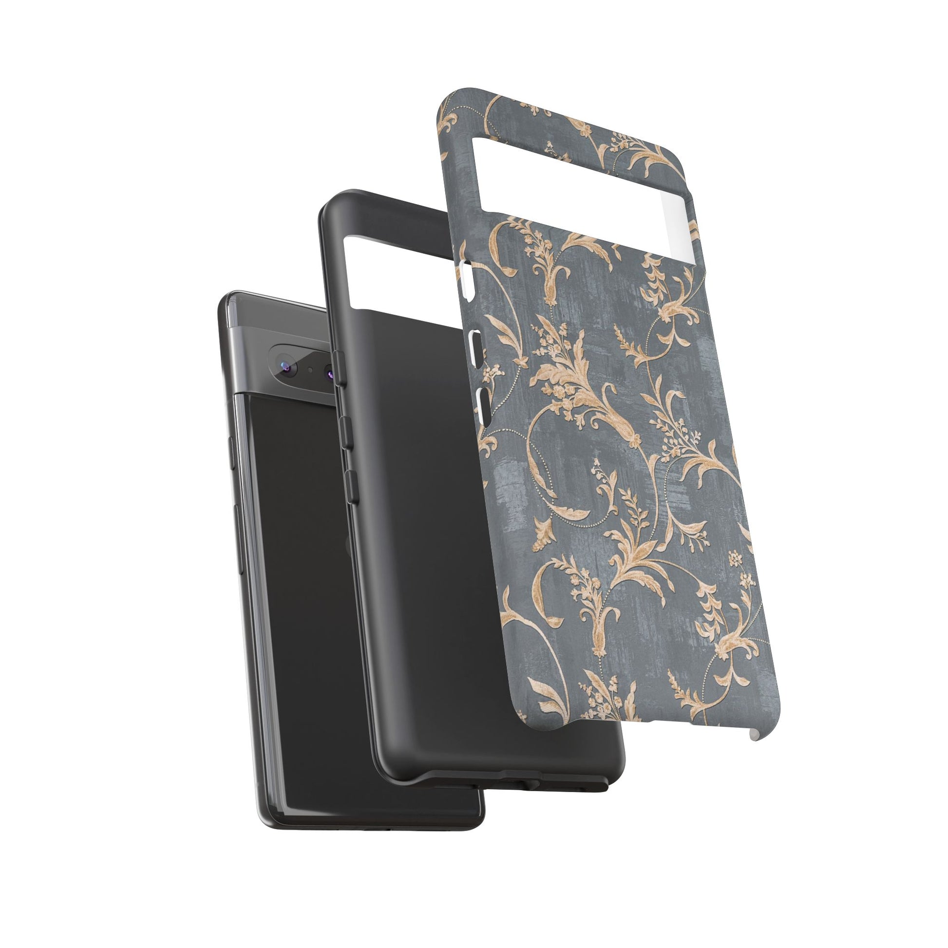 Old-Fashioned Flower Phone Case – Aesthetic Protective Cover for iPhone & Samsung - JGUS