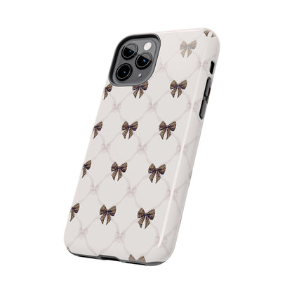 Chic Bow Pattern Phone Case | Elegant Clear Protective Case | Stylish iPhone & Samsung Cover