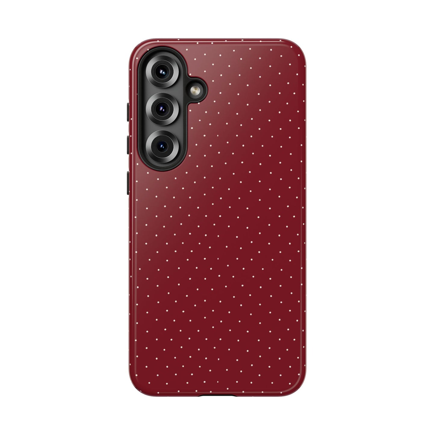 Burgundy  & White Dots Case - JGUS