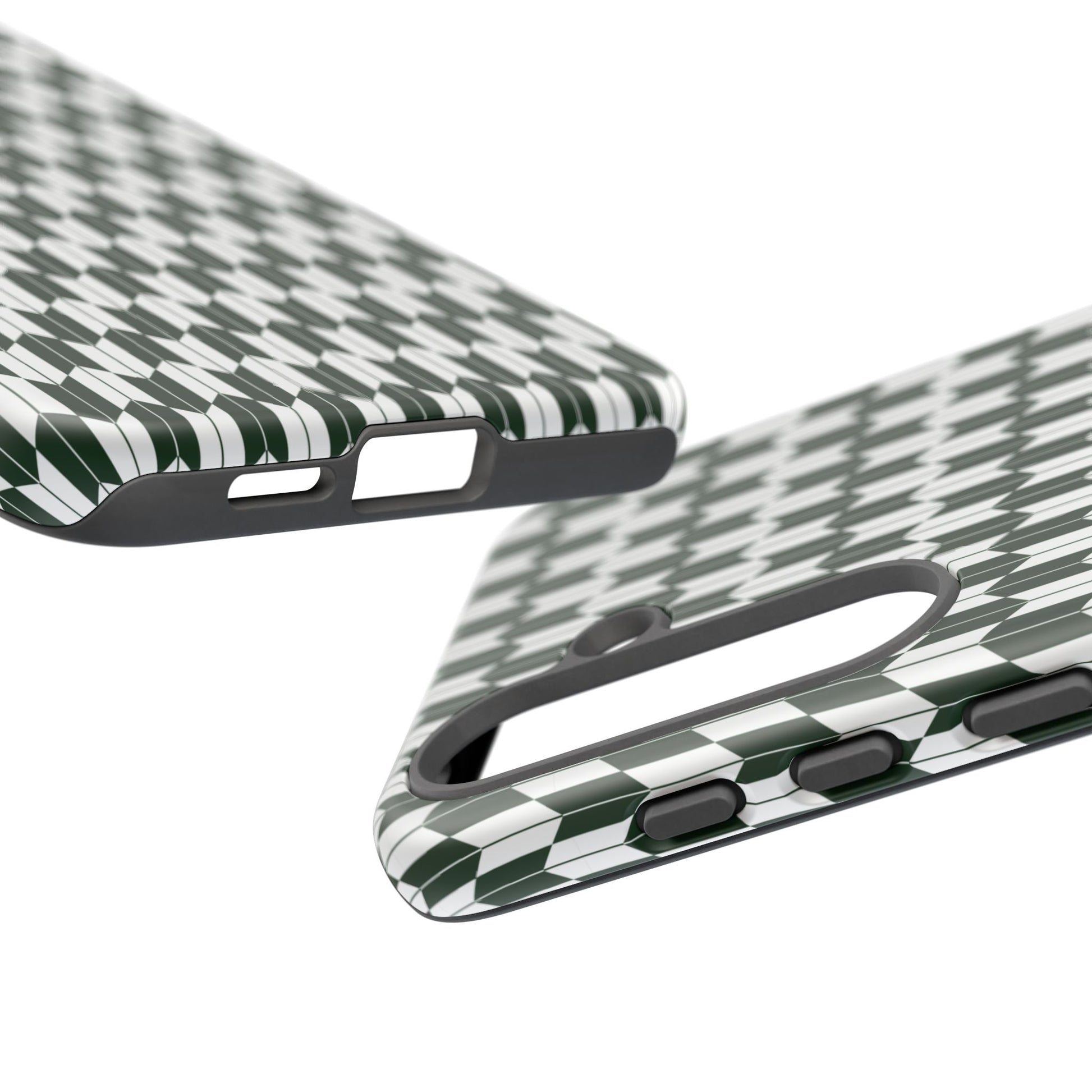 Green Harmony Geometric Phone Case – Durable, Slim, and MagSafe Compatible - JGUS
