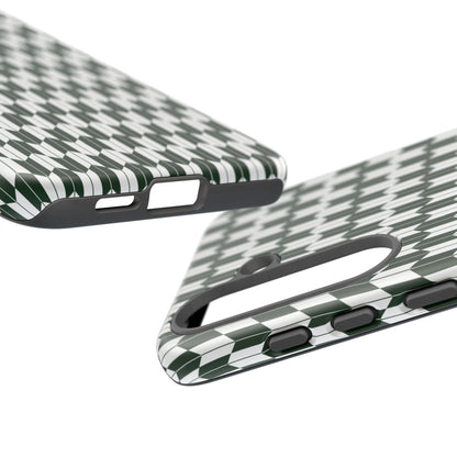 Green Harmony Geometric Phone Case – Durable, Slim, and MagSafe Compatible - JGUS