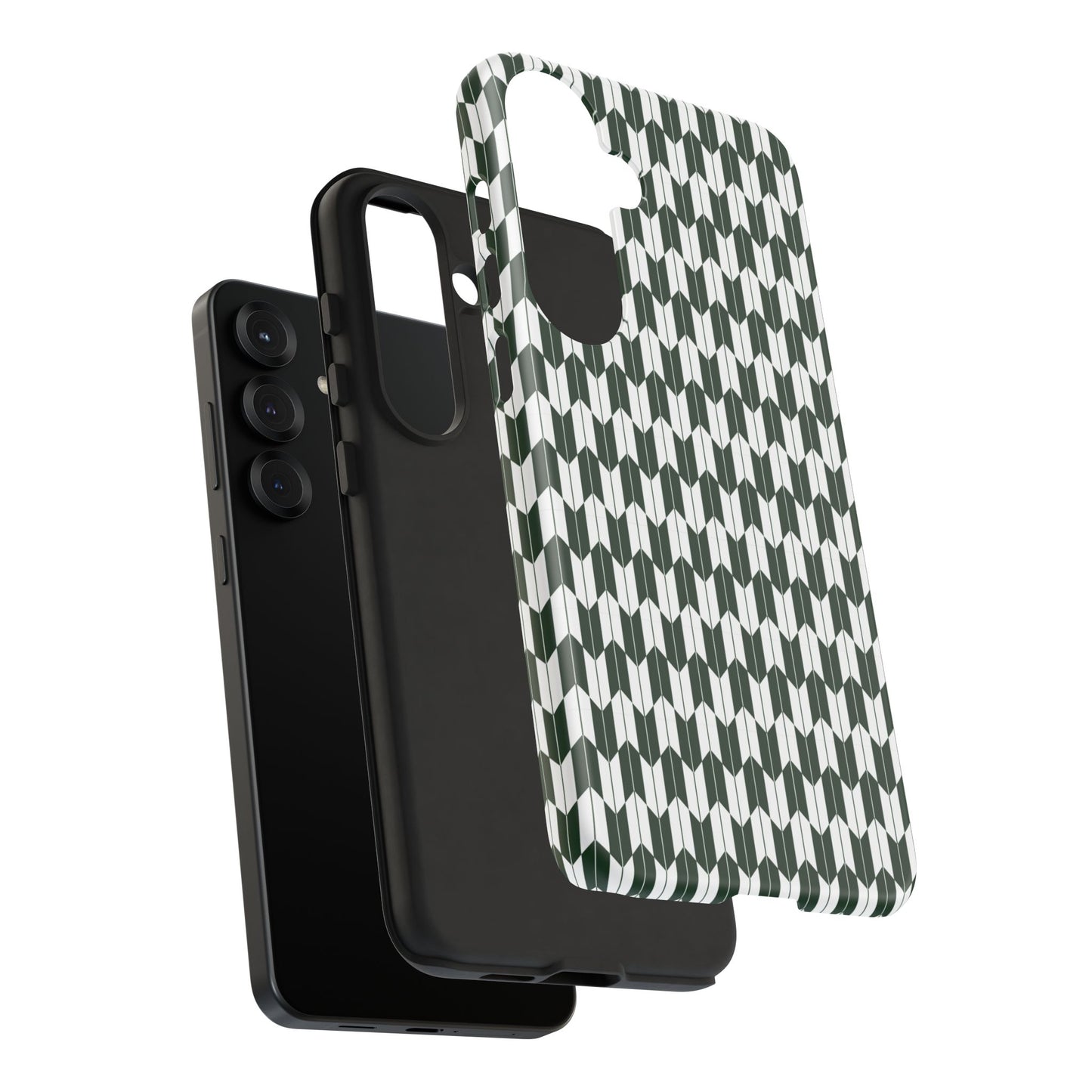 Green Harmony Geometric Phone Case – Durable, Slim, and MagSafe Compatible - JGUS