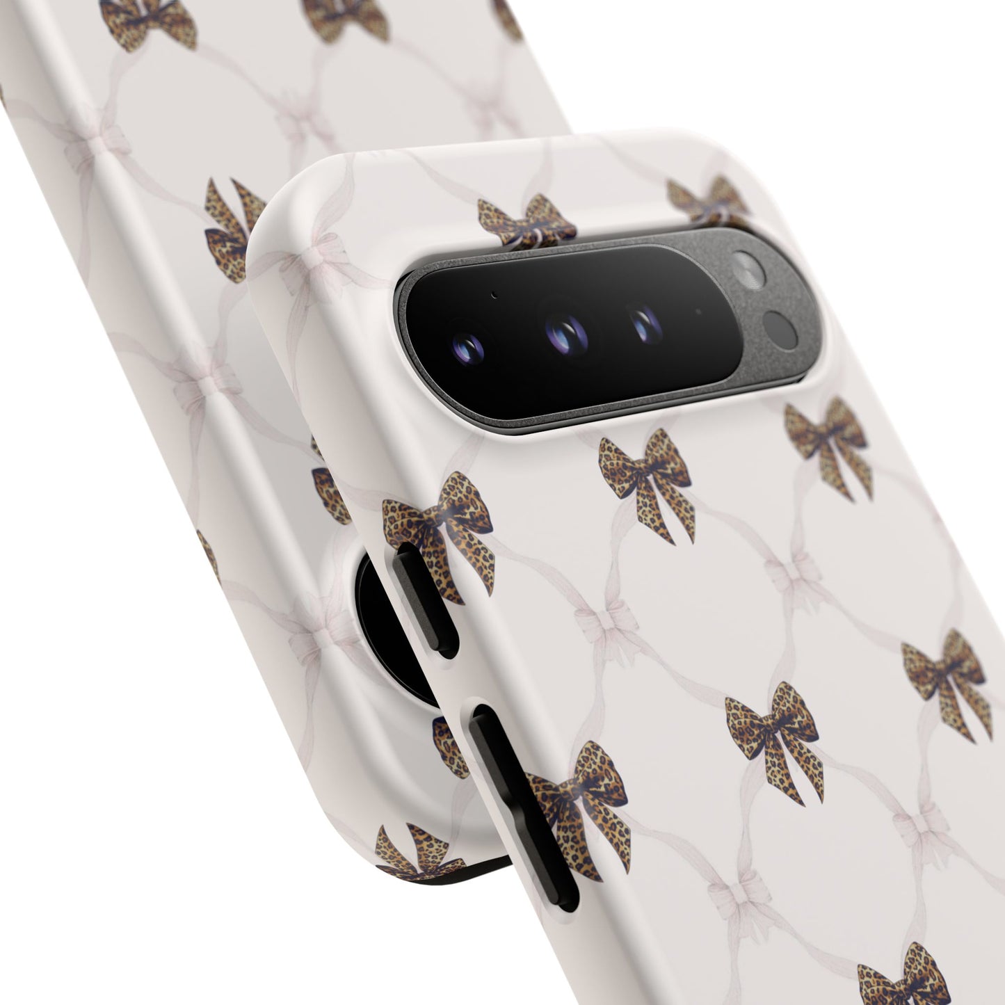 Chic Bow Pattern Phone Case | Elegant Clear Protective Case | Stylish iPhone & Samsung Cover - JGUS