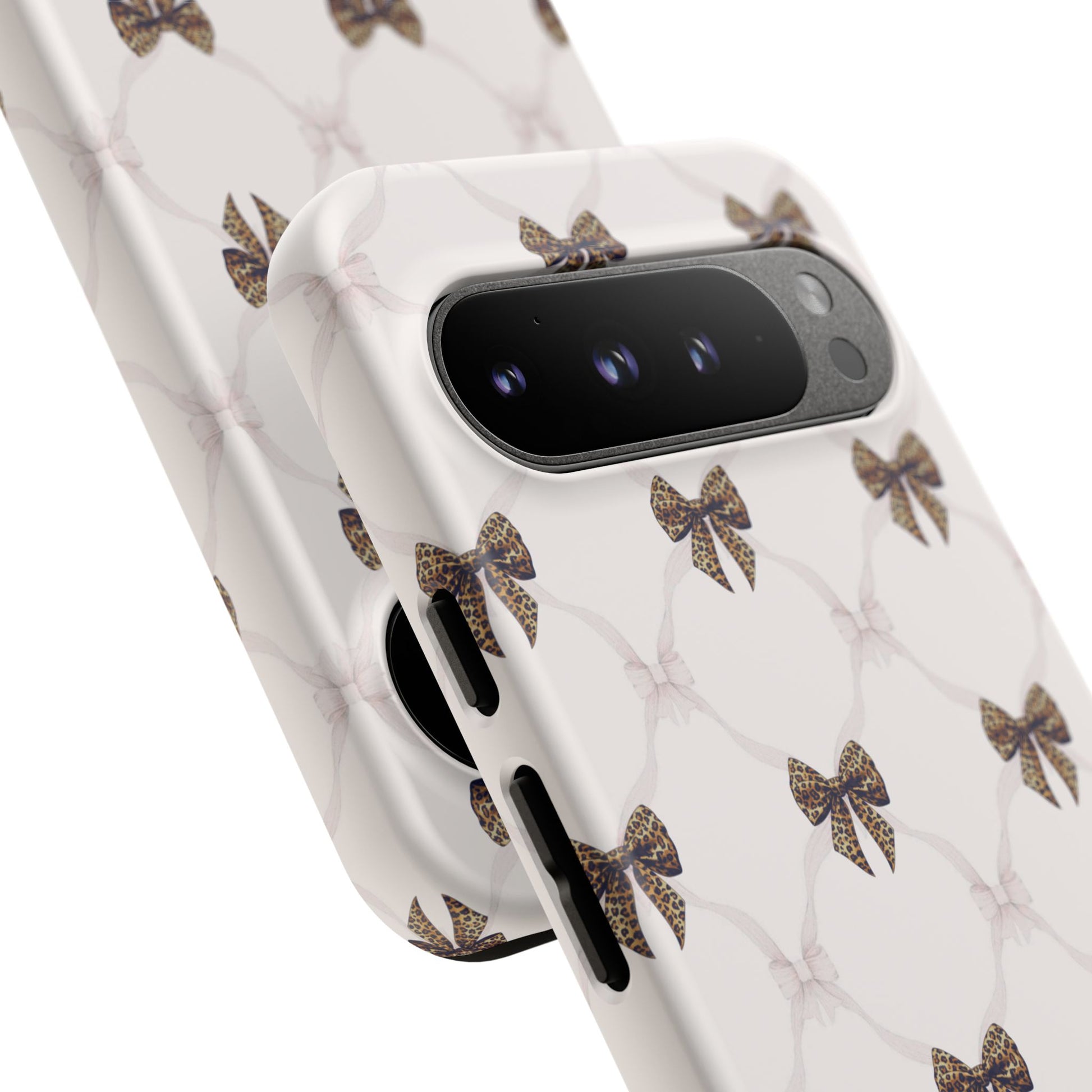 Chic Bow Pattern Phone Case | Elegant Clear Protective Case | Stylish iPhone & Samsung Cover - JGUS