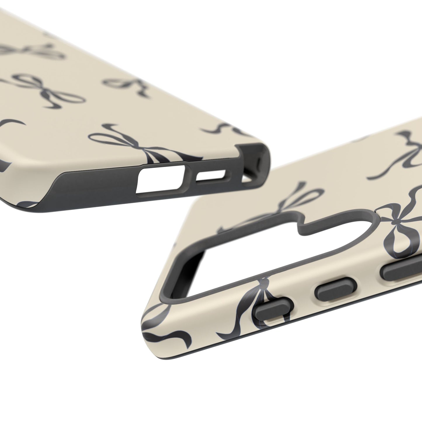 Beige and Black Bow Phone Case - JGUS