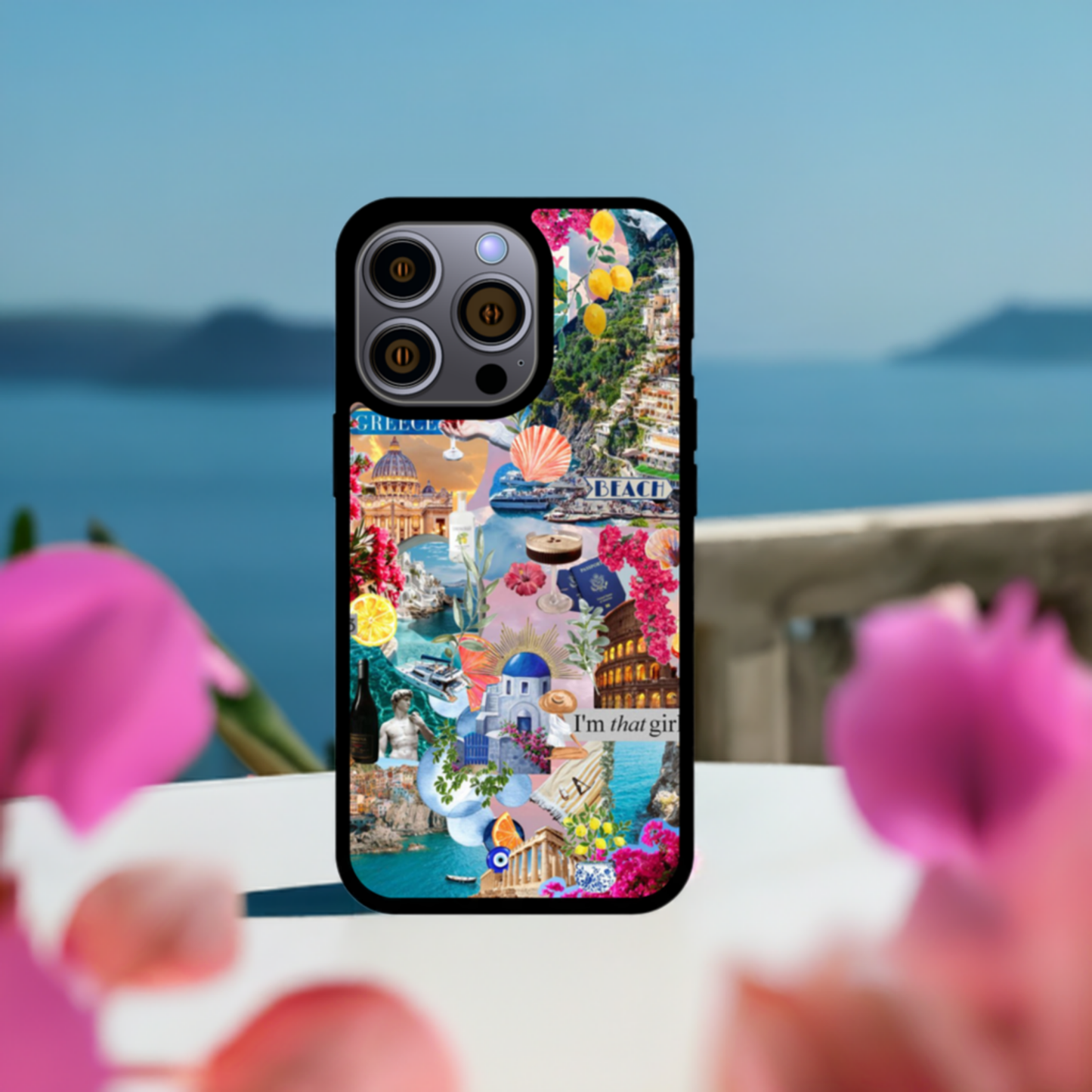 Mediterranean Dream Collage Phone Case – Stylish & Protective iPhone Case