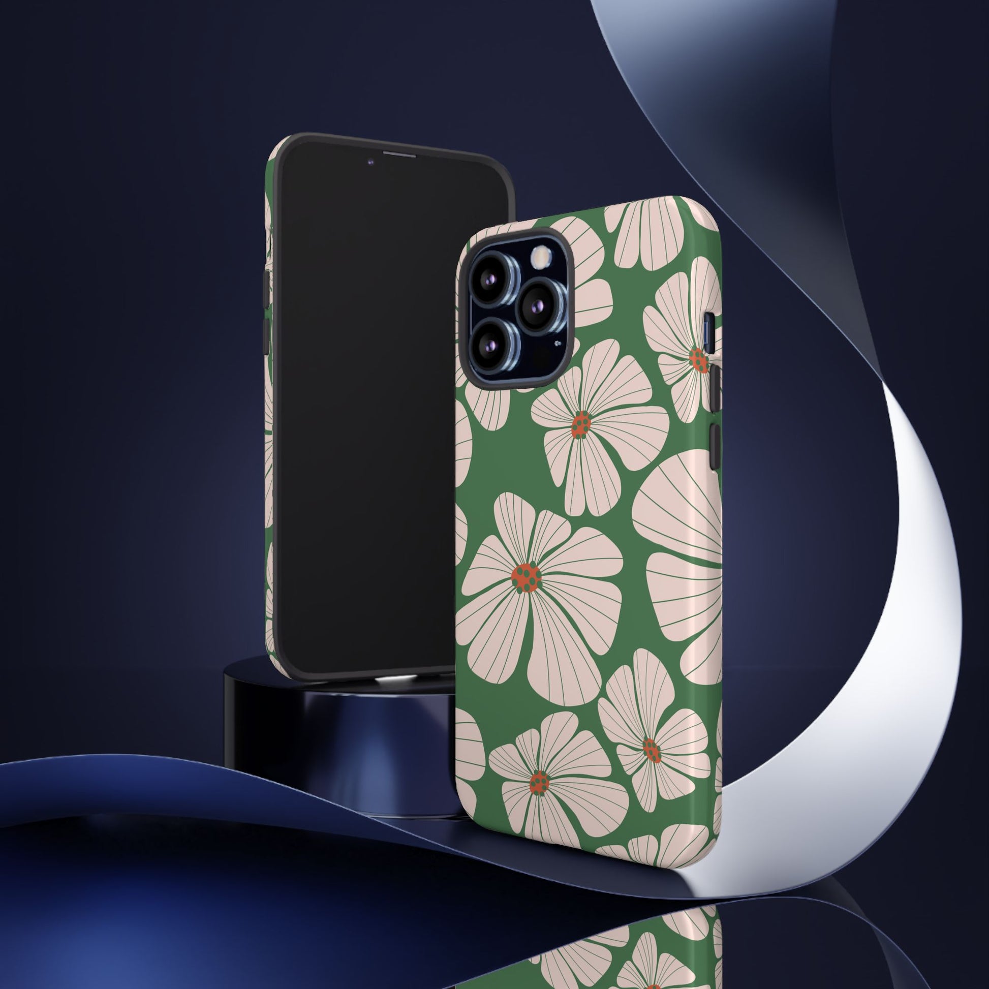 Retro Floral Abstract Phone Case – Vintage 70s & 80s Aesthetic for iPhone & Samsung - JGUS