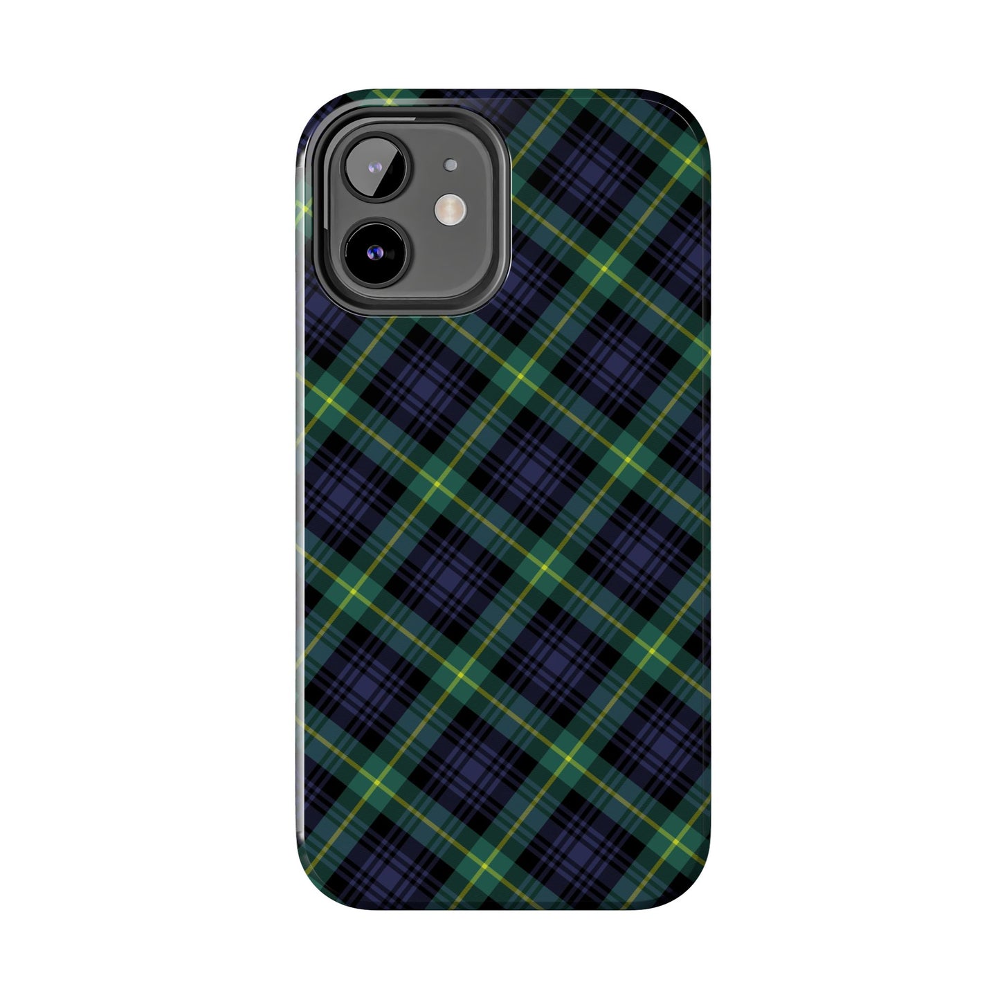 Jade Plaid Luxe Phone Case – Dual-Layer Protection for iPhone & Samsung