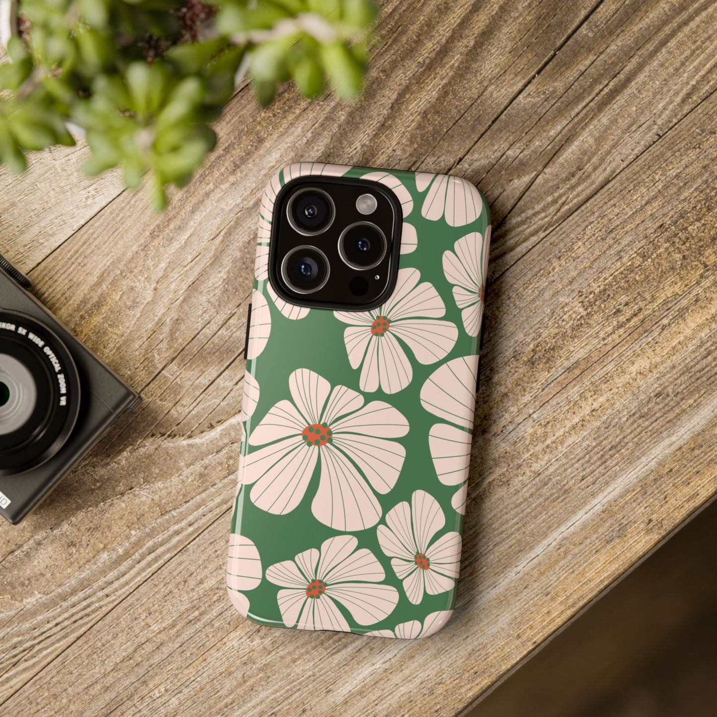 Retro Floral Abstract Phone Case – Vintage 70s & 80s Aesthetic for iPhone & Samsung - JGUS