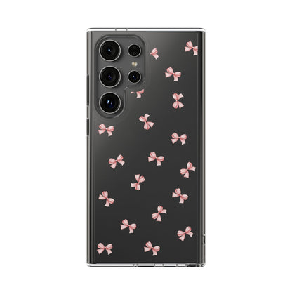Pink Bow Dreams Clear Phone Case