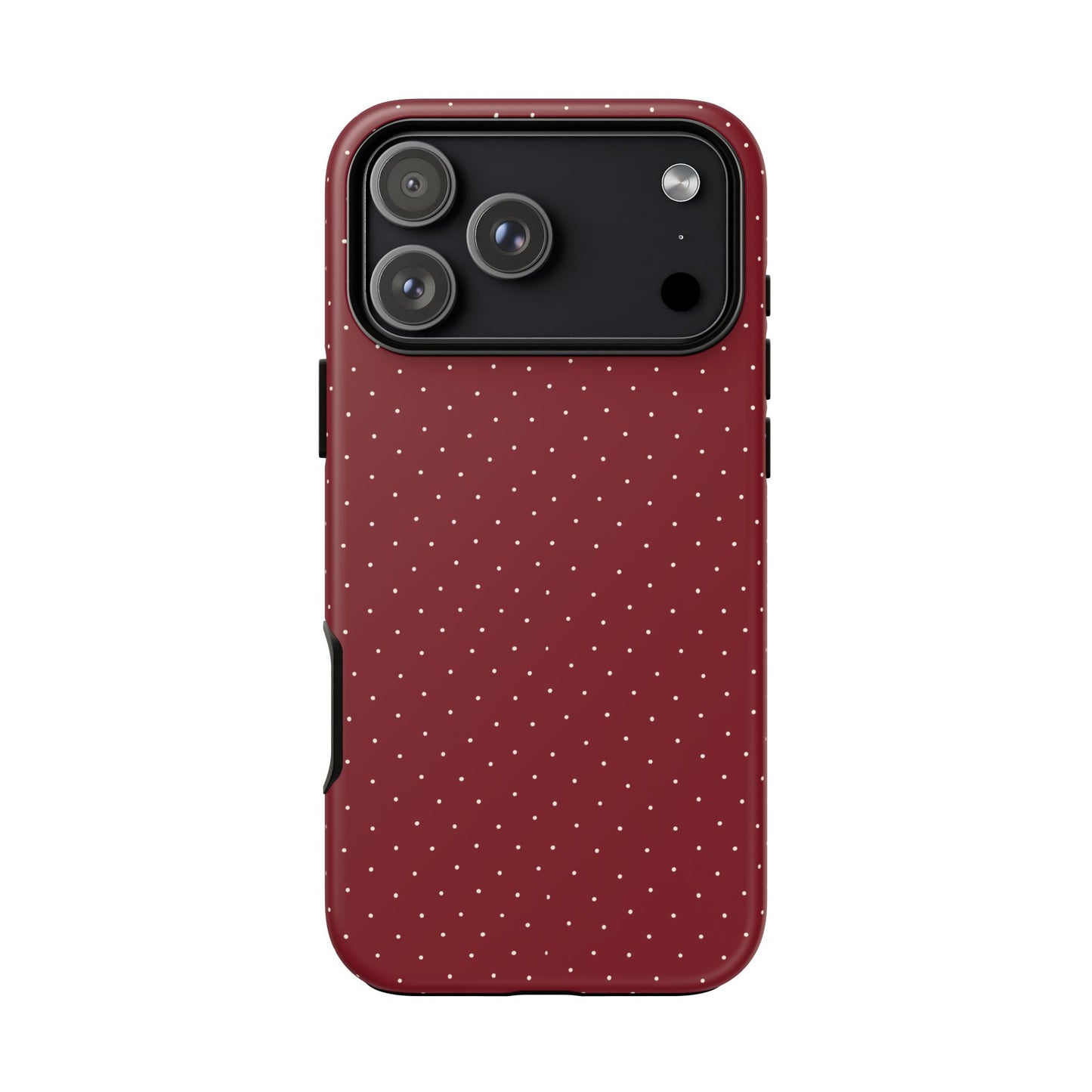 Burgundy  & White Dots Case - JGUS