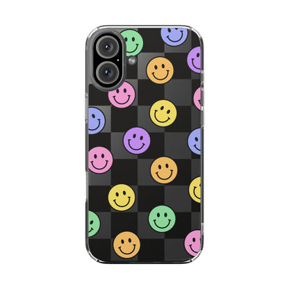 Happy Vibes Clear Phone Case