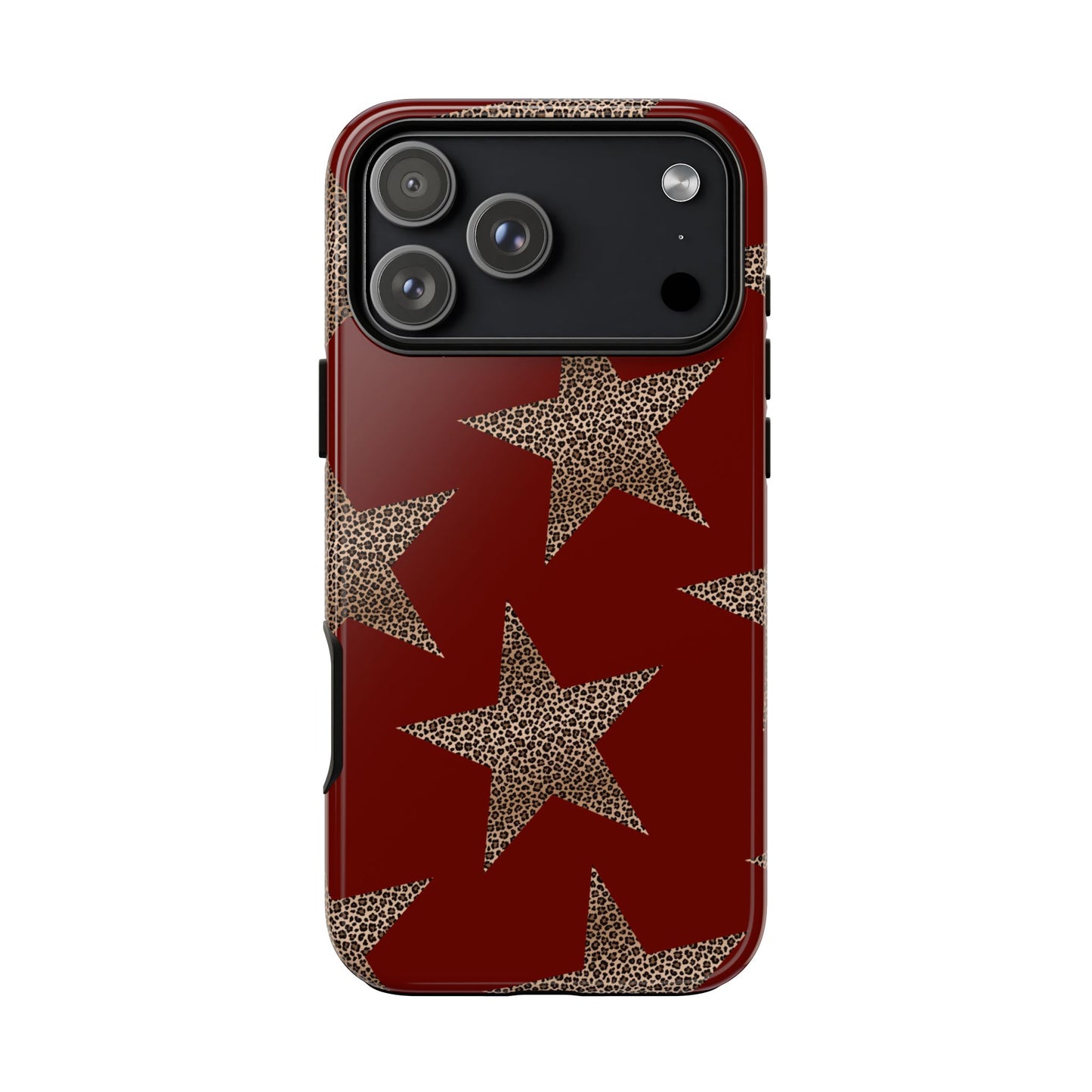 Leopard Star Luxe - Burgundy Edition | Aesthetic Coquette Phone Case for iPhone & Galaxy - JGUS