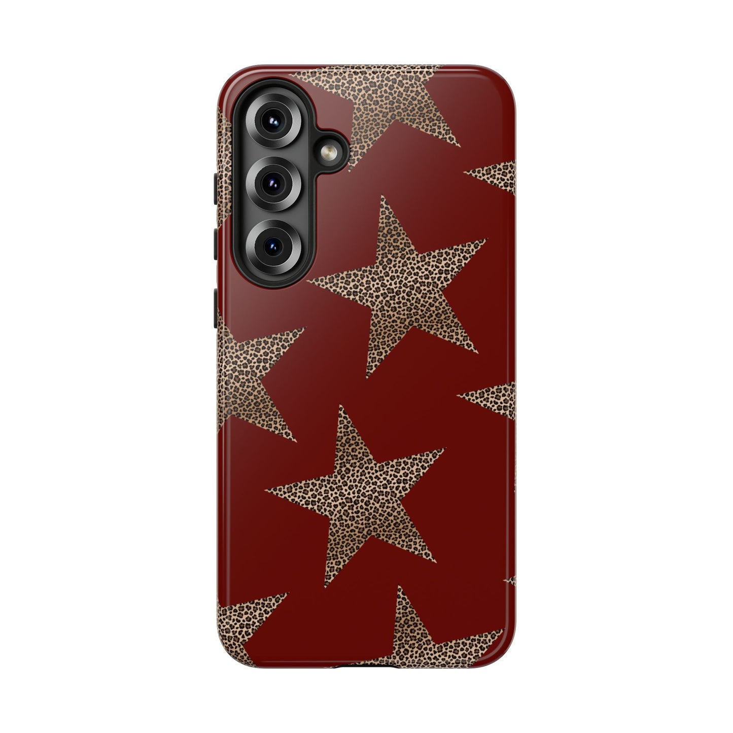 Leopard Star Luxe - Burgundy Edition | Aesthetic Coquette Phone Case for iPhone & Galaxy - JGUS