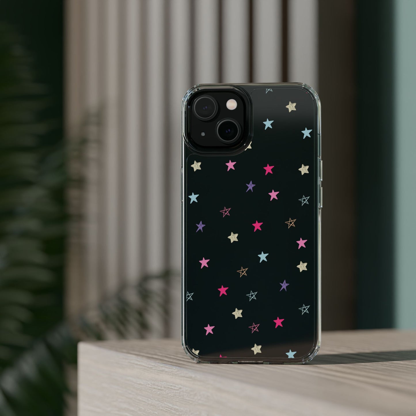 Star Pattern Clear Phone Case