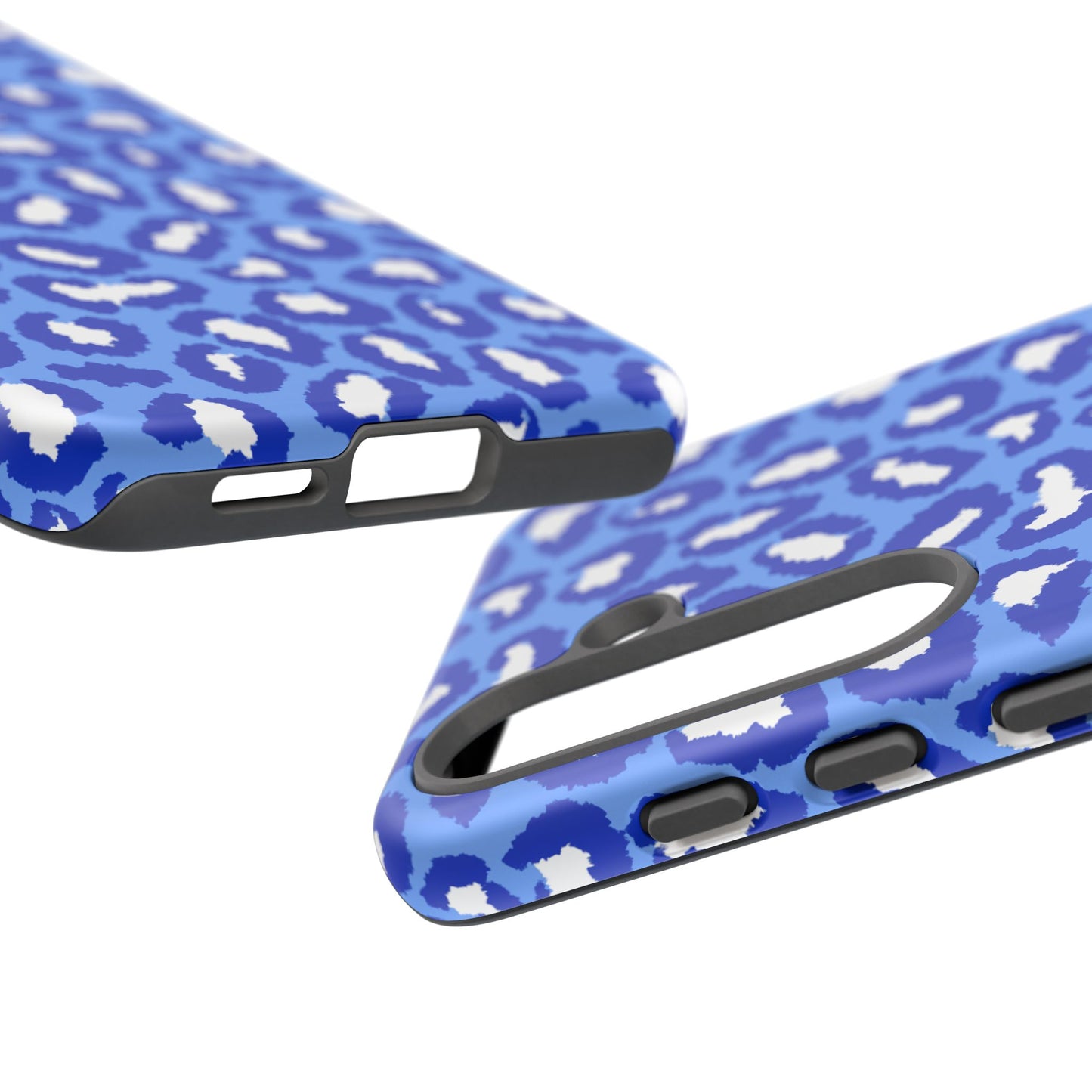 Leopard Vibes - Blue Edition Phone Case for iPhone & Samsung - Stylish & Durable Animal Print Case - JGUS