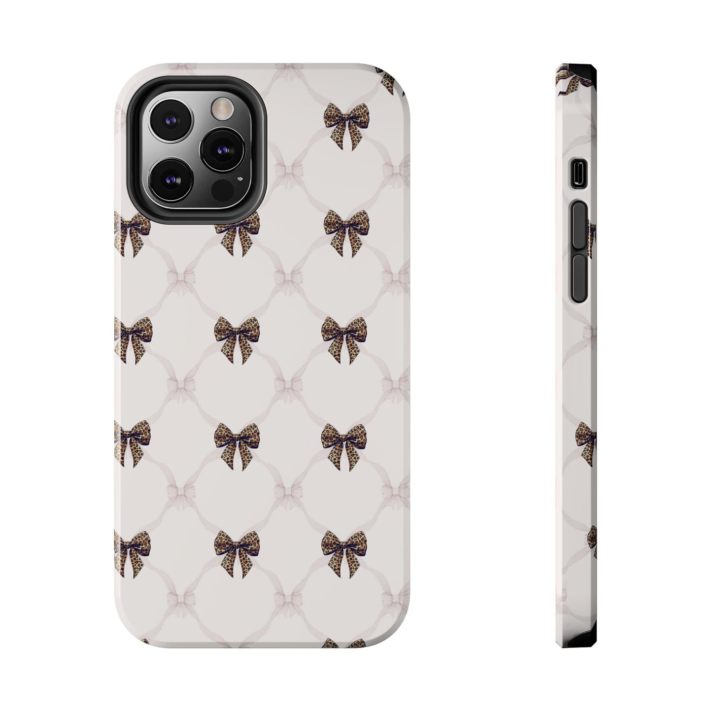 Chic Bow Pattern Phone Case | Elegant Clear Protective Case | Stylish iPhone & Samsung Cover