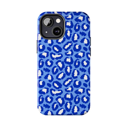 Leopard Vibes - Blue Edition Phone Case for iPhone & Samsung - Stylish & Durable Animal Print Case
