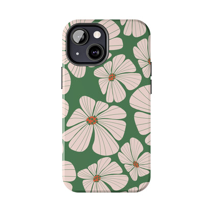 Retro Floral Abstract Phone Case – Vintage 70s & 80s Aesthetic for iPhone & Samsung