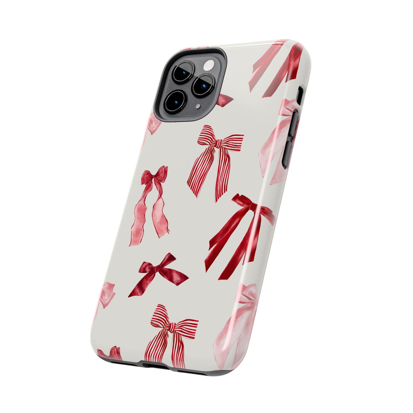 Burgundy Chic Bow Design Phone Case