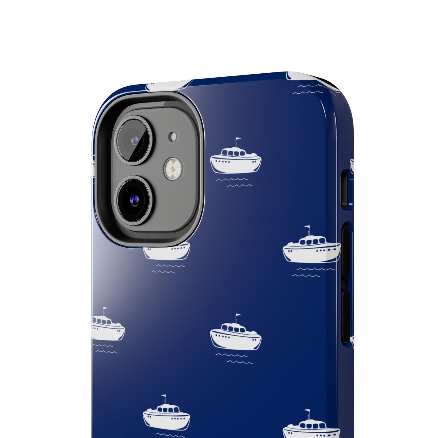 Blue Boat Phone Case – Calm Ocean Pattern for iPhone & Samsung, Durable & Stylish Protection