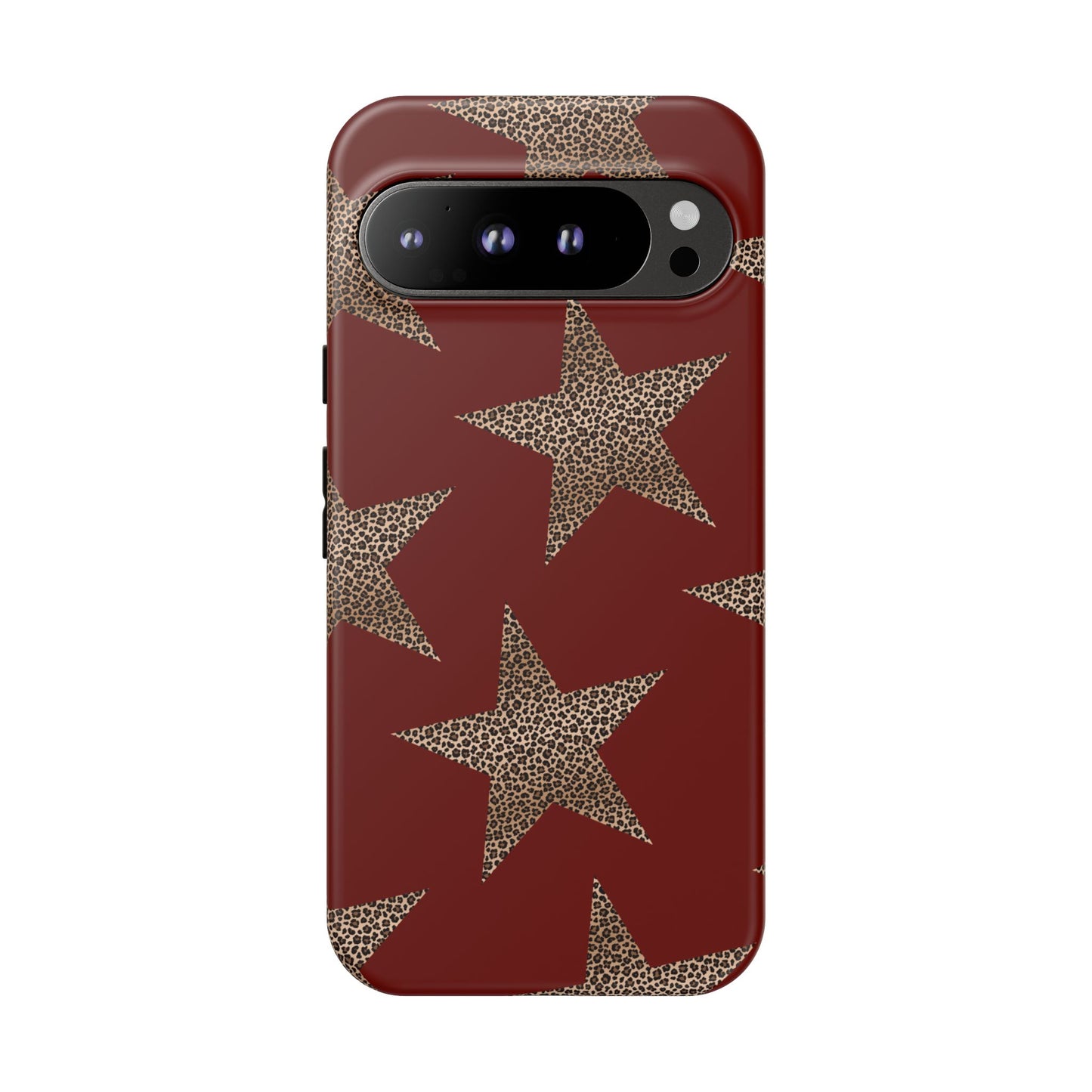 Leopard Star Luxe - Burgundy Edition | Aesthetic Coquette Phone Case for iPhone & Galaxy - JGUS
