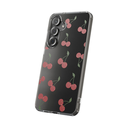 Random Cherry Pattern Clear Phone Case