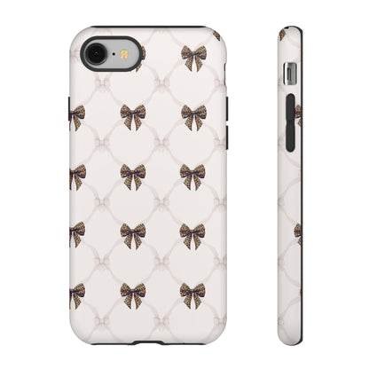 Chic Bow Pattern Phone Case | Elegant Clear Protective Case | Stylish iPhone & Samsung Cover - JGUS