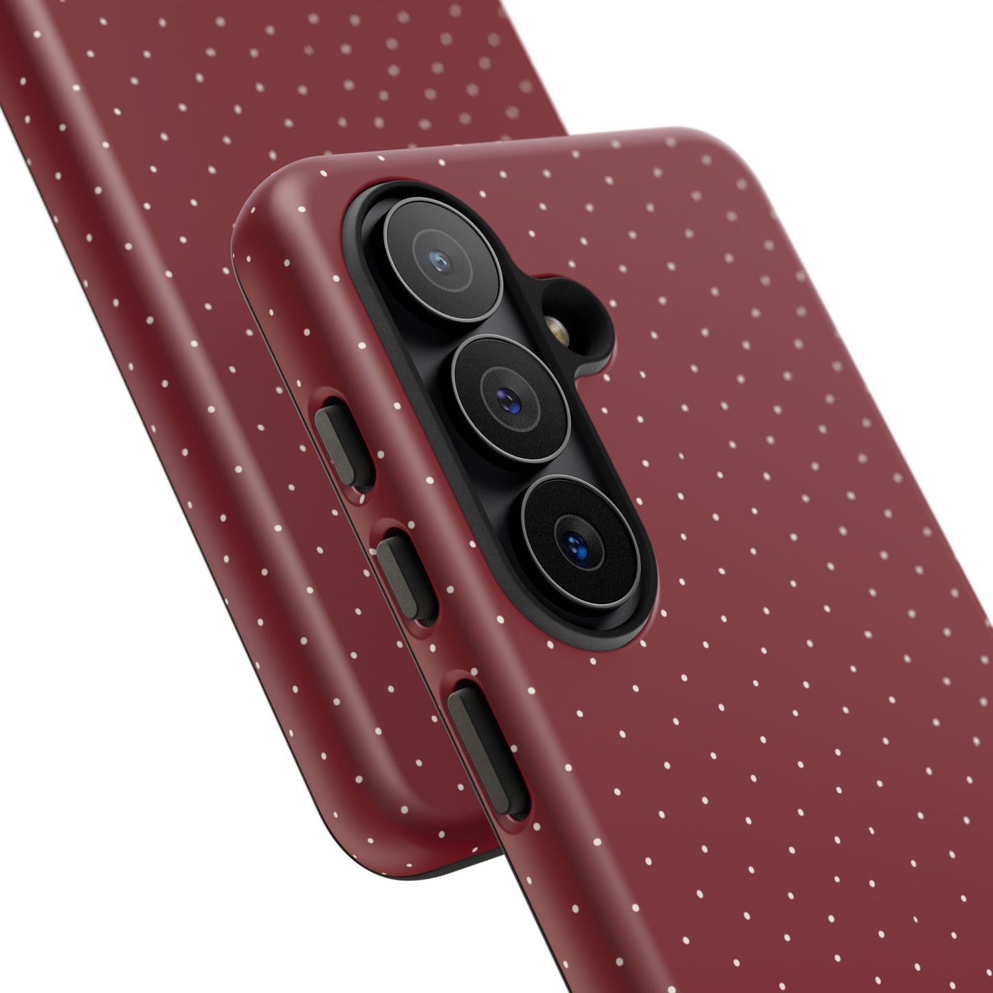 Burgundy  & White Dots Case - JGUS