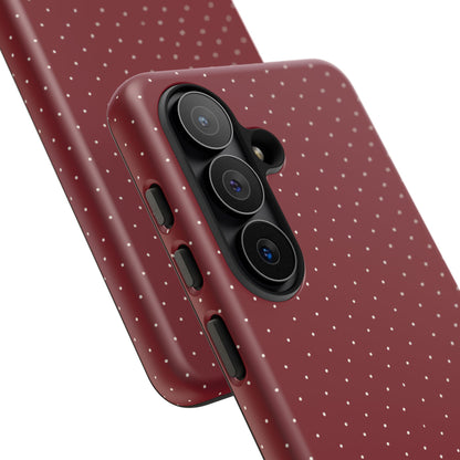 Burgundy  & White Dots Case - JGUS