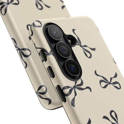 Beige and Black Bow Phone Case - JGUS