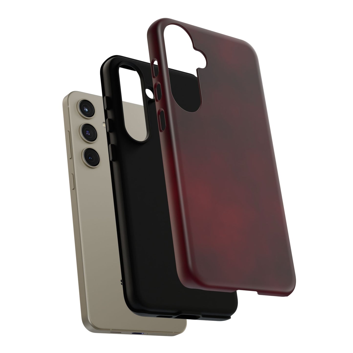 Vintage Burgundy Cherry Phone Case – Elegant Floral Design for iPhone 17 & Samsung Galaxy | Tough Protective Cover - JGUS