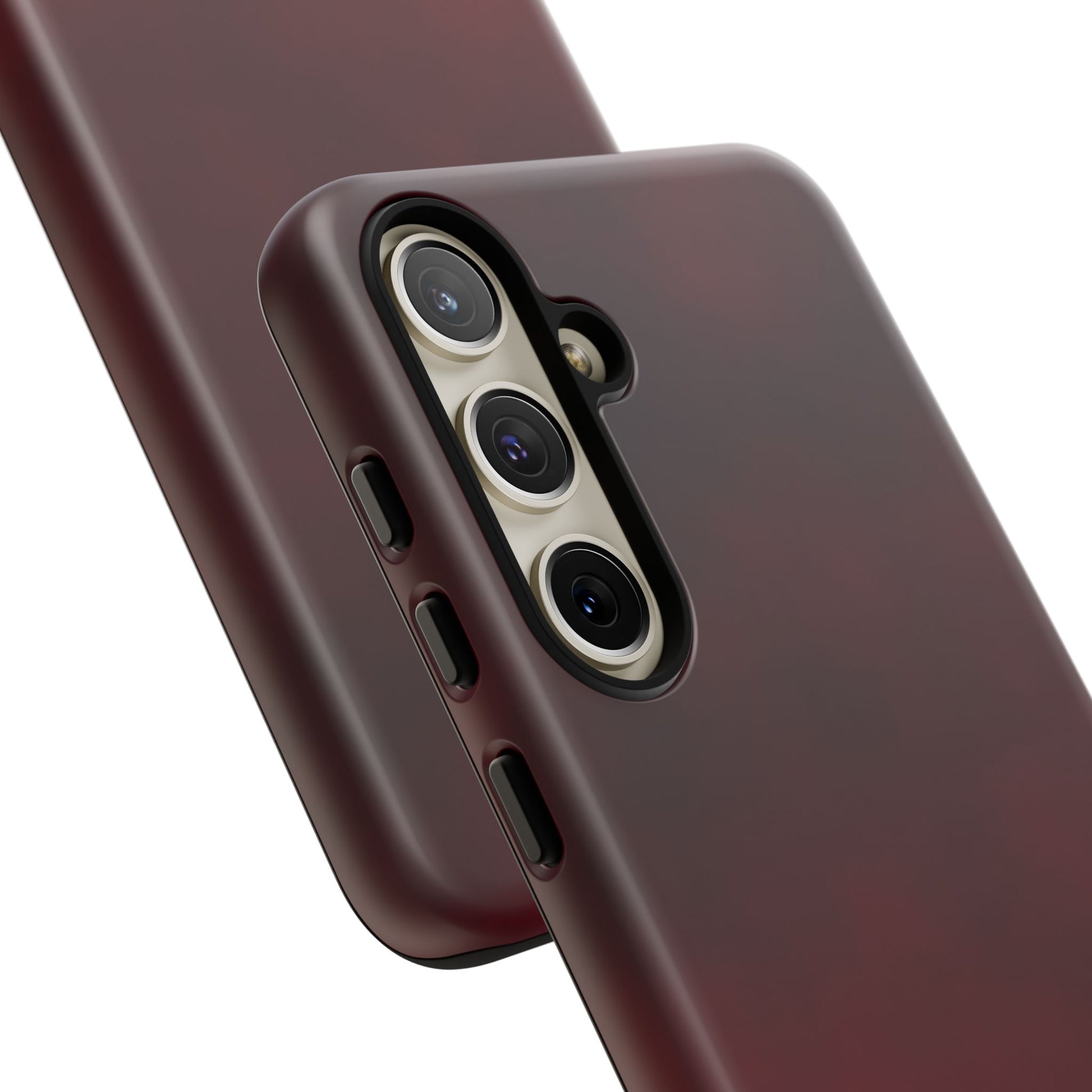 Vintage Burgundy Cherry Phone Case – Elegant Floral Design for iPhone 17 & Samsung Galaxy | Tough Protective Cover - JGUS