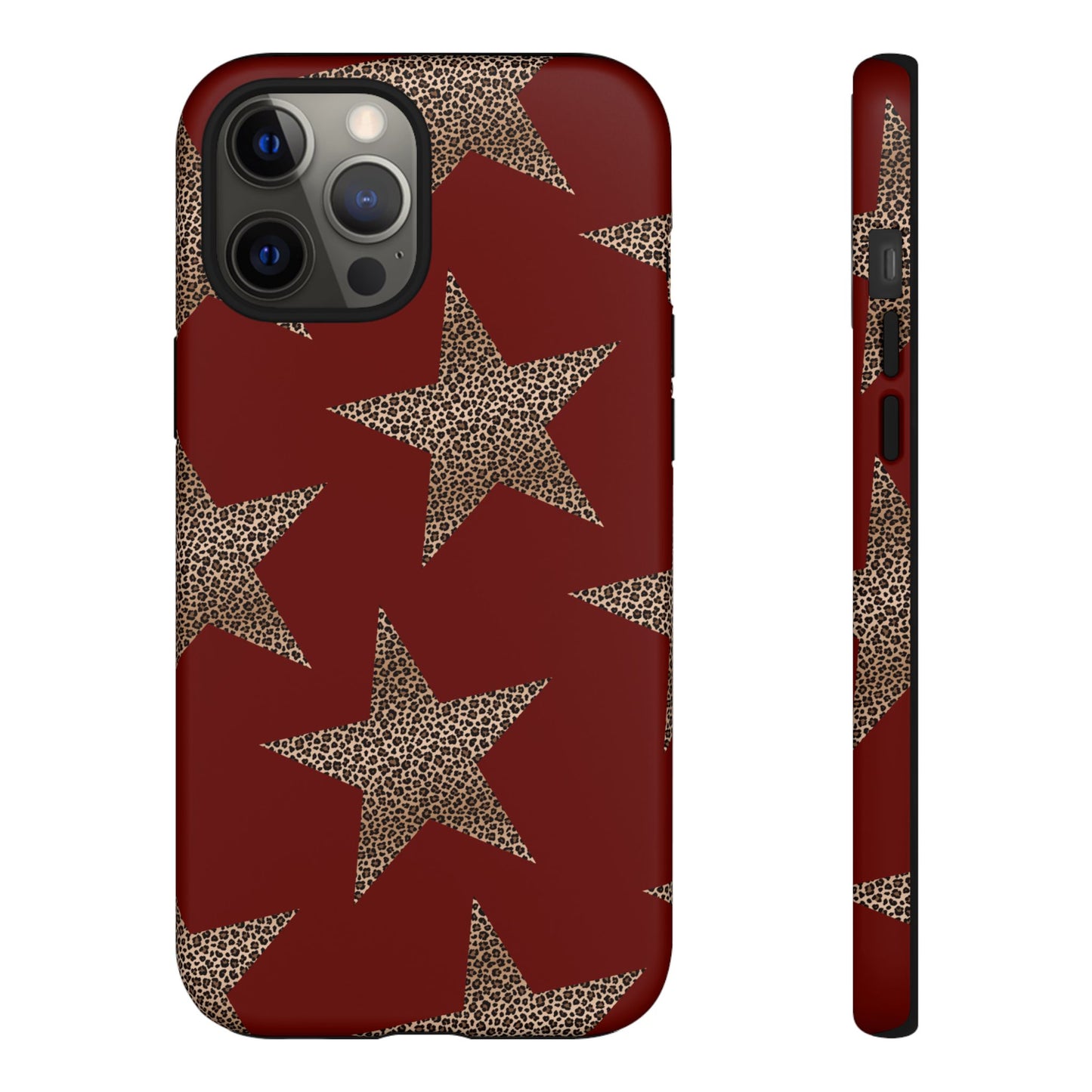 Leopard Star Luxe - Burgundy Edition | Aesthetic Coquette Phone Case for iPhone & Galaxy - JGUS