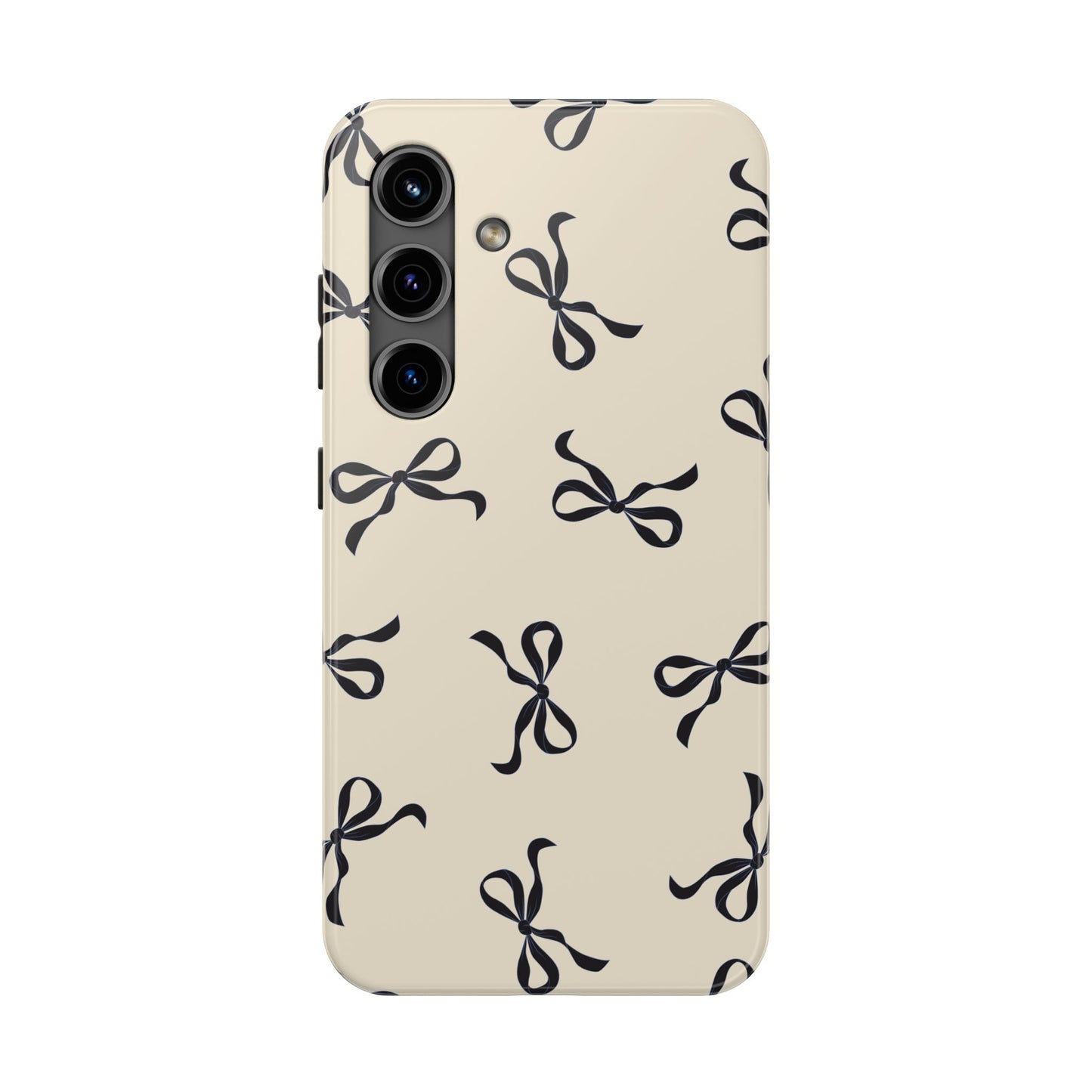 Beige and Black Bow Phone Case